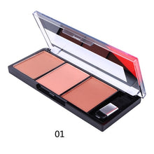 Load image into Gallery viewer, 3 Colors Natural Long-lasting Blusher Powder Palette