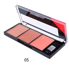 Load image into Gallery viewer, 3 Colors Natural Long-lasting Blusher Powder Palette